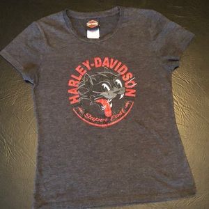 Harley Davidson Cat Logo T-Shirt